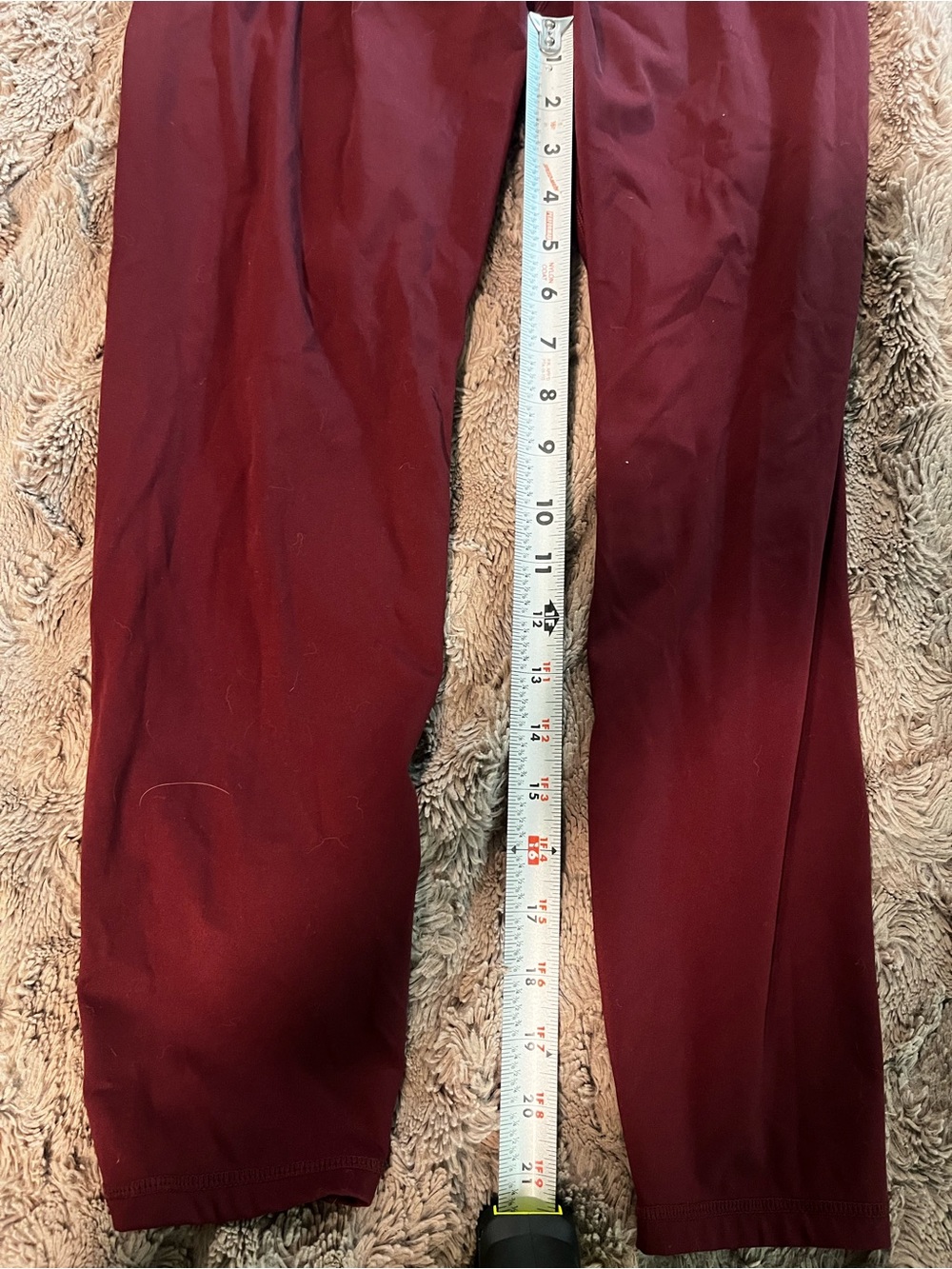 Ododos xl women’s V-Waist Leggings - Burgundy leggings short girl friendly - Picture 7 of 8